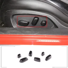 ABS Carbon Seat Adjust Handle Button Cover Trim For  Corvette C7 14-19