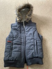 Gilet Sleeveless Quilted Puffer Jacket Zip Up Vest Sz 14 - Lovely Coat Like New