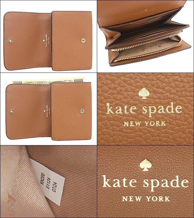 Kate Spade] Kayla Small L Zip Wallet KK056 Warm Gingerbread