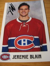Jeremie Blain - Montr&eacute;al Canadiens -  SIGNED PHOTO  - de