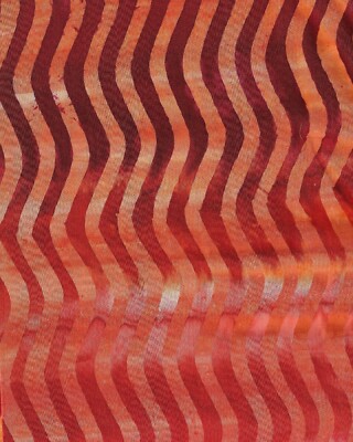 Kaufman Artisan Batik Wavy Ombre Stripes in Golds, Burgandy, Orange, By / Yard