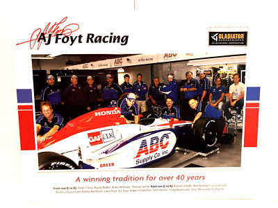2009 VITOR MEIRA & TEAM #14 ABC SUPPLY HONDA AJ FOYT RACING INDY CAR POSTCARD