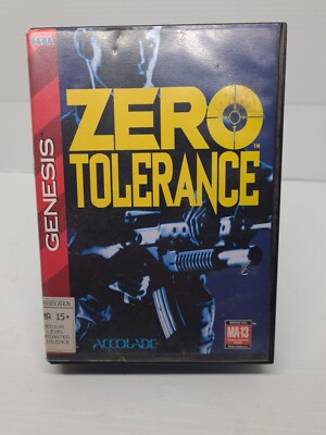 Sega Mega Drive Game - Zero Tolerance Tested And Working Genuine AUS PAL VGC SMD