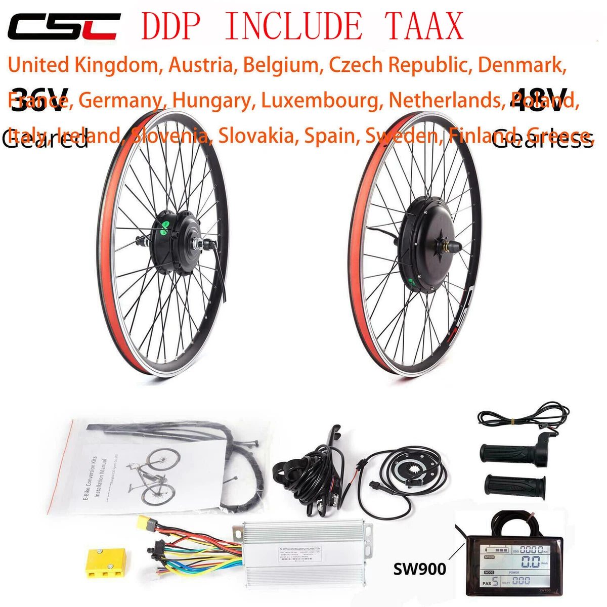 Electric bike hub motor kit 2025