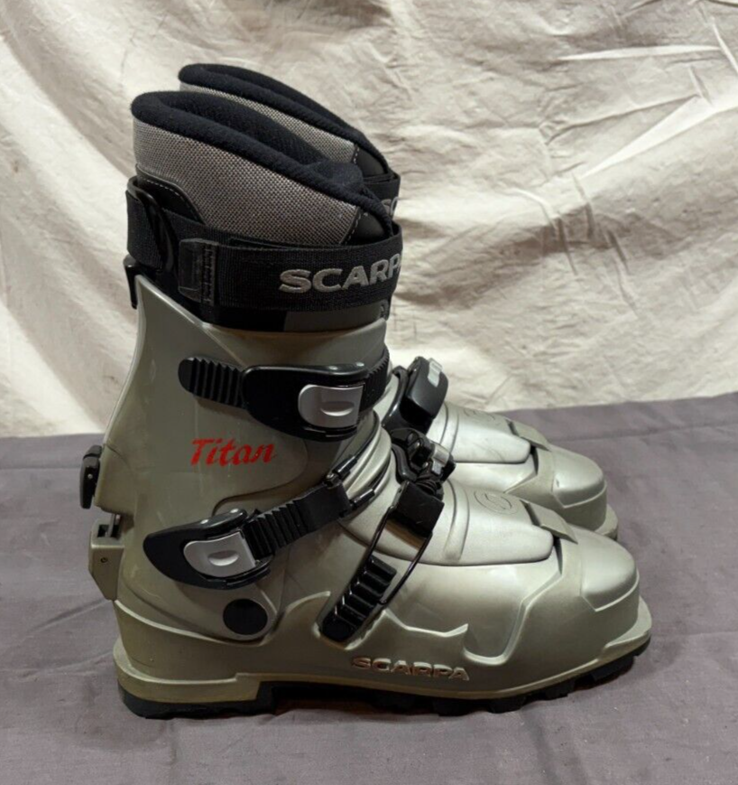 SALOMON Scarponi da sci alpinismo Scarpa Titan grigio Mondopoint 28 5 US uomo 10 5 PULITI