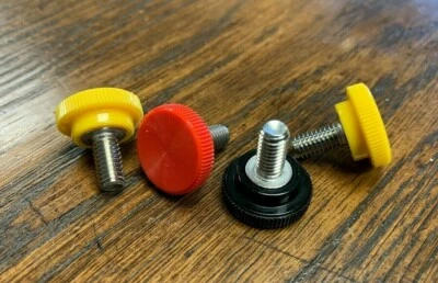 DESMOPARTS M5 Thumb Screws Stainless DIN 912 Metric M5 Red, Yellow, Black, Gray, or Natural