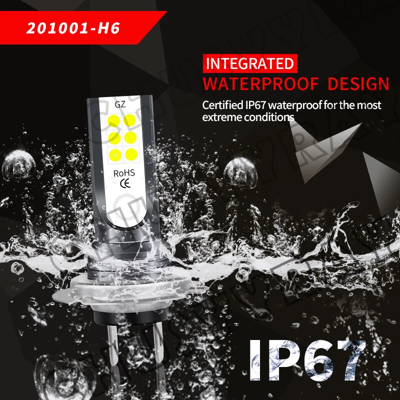 Faros LED H7 bombillas para Piaggio BV 350 2012 2013 2014 2015 2016 6000K 3000LM Foto 3 de 4