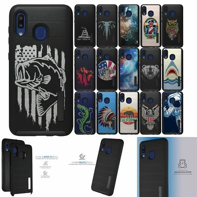 For [Motorola Moto E6 TACTICAL SET8] Slim Dual Layer Grip Case 