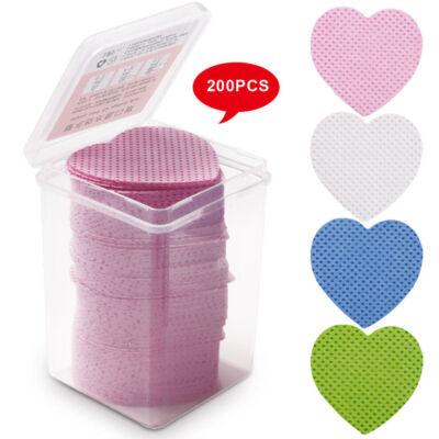 200pcs/box Lint Free Nail Wipes Cotton Pads Nail Polish Remover Cleaning Wipes 