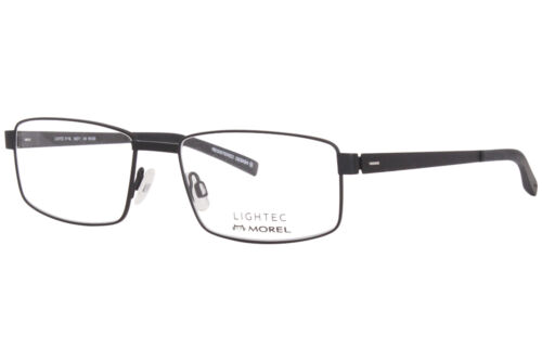 Morel Lightec 8118L NN020 Eyeglasses Men's Black Full Rim Rectangle Shape 54mm - Picture 1 of 5