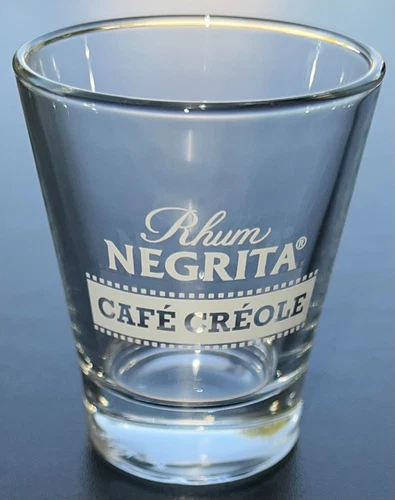 Rum Negrita Coffee Creole Advertising Glass Height 7cm Bistro Bar Vintage Rare
