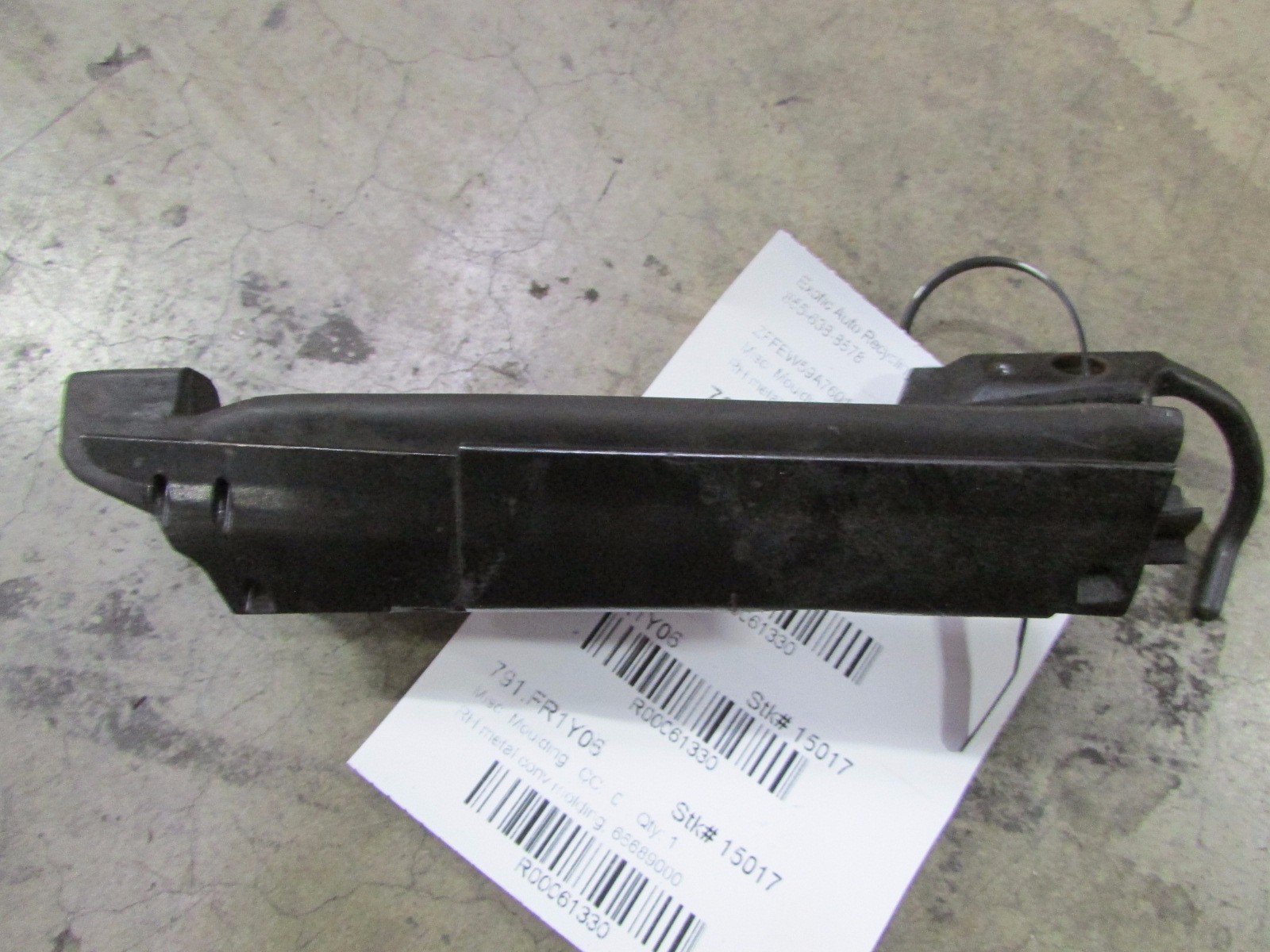 Ferrari 360 Spider, F430 Spider, RH Convertible Top Moulding, P/N 66689000