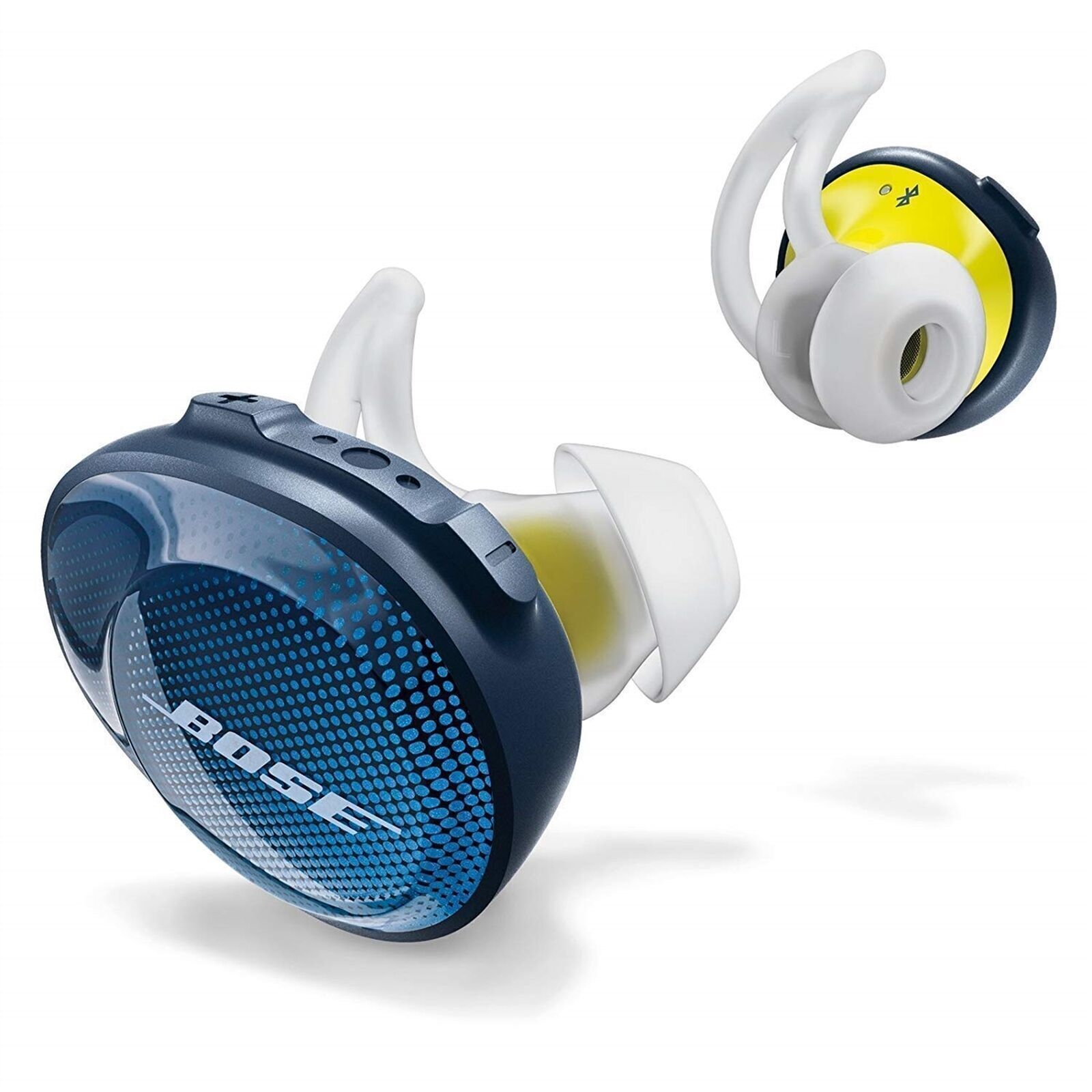 måske Grunde Tæller insekter Bose SoundSport Free Wireless Headphones Earbuds Midnight Blue / Citron  Yellow 788934946341 | eBay