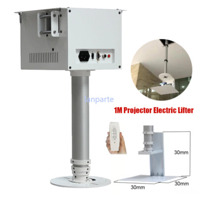 1m Projector Telescopic Lifting Hanger Camera Projector Ceiling Mount w/ Remote