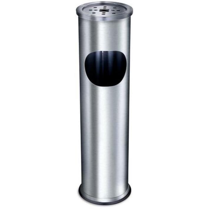 Stainless Steel Ashbin with Dustbin 56cm Tall Indoor Outdoor Waste Disposal