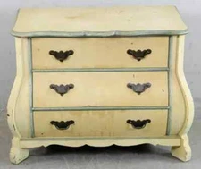 Baker Furniture Bombe Chest of Drawers Painted MCM