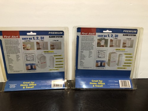 First Alert Security Alarm System For Doors Windows Cabinets Cupboards Set Of 2 - Picture 2 of 2