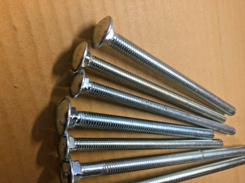 F3 Carriage Bolt Zinc Plated Bolts 307A Steel - 1/4" and 3/8" 5.5" and 7" L - Picture 2 of 2