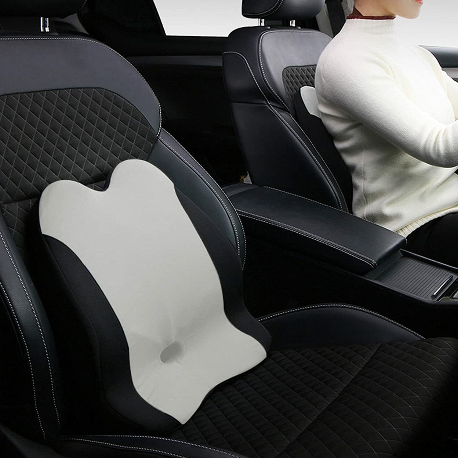 Orthopädisches Lendenkissen Memory Foam - Ergonomische Rückenstütze Für Auto/Bett/Stuhl