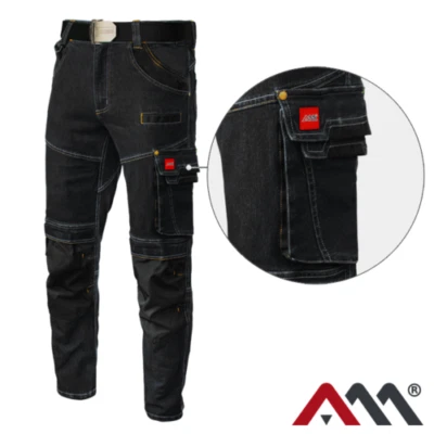 Herrenhose Arbeitshose ARTMAS JEANS STRETCH BLACK Sicherheitshose Bundhose Cargo