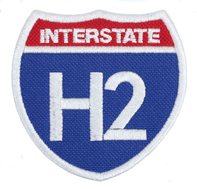 Interstate H2 Freeway Shield Embroidered Patch Iron-On Sew-On Backpack Hat Bag