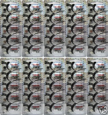 50 Maxell 377 SR626SW SR626 V377 SR66 Watch Batteries