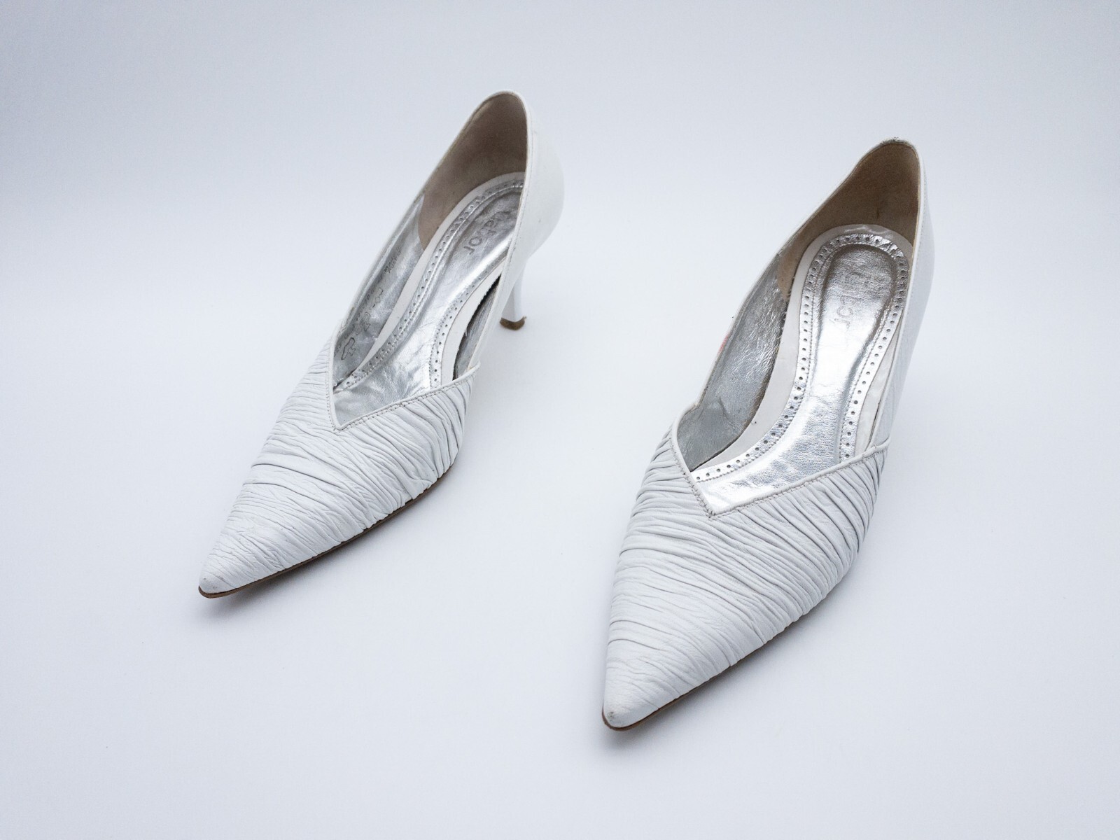Gabor Mujer Zapatos de Tacón Novia Alto Bajo Blanco Talla 41 Eu Tipo 25191-10