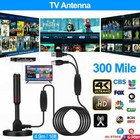 TV Antenna Digital 300 Mile Range Indoor Outdoor HDTV Amplifier Signal Booster