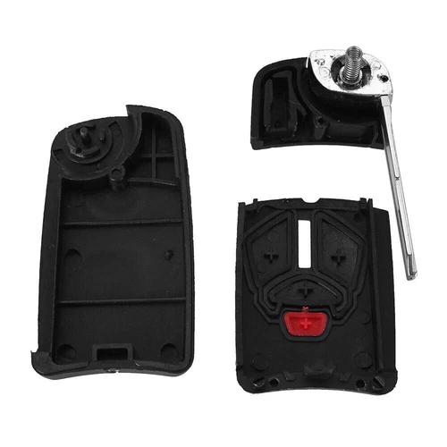 For Mitsubishi Lancer Outlander Eclipse 3 Buttons Flip Remote Key Shell Case Fob - Foto 3 di 10