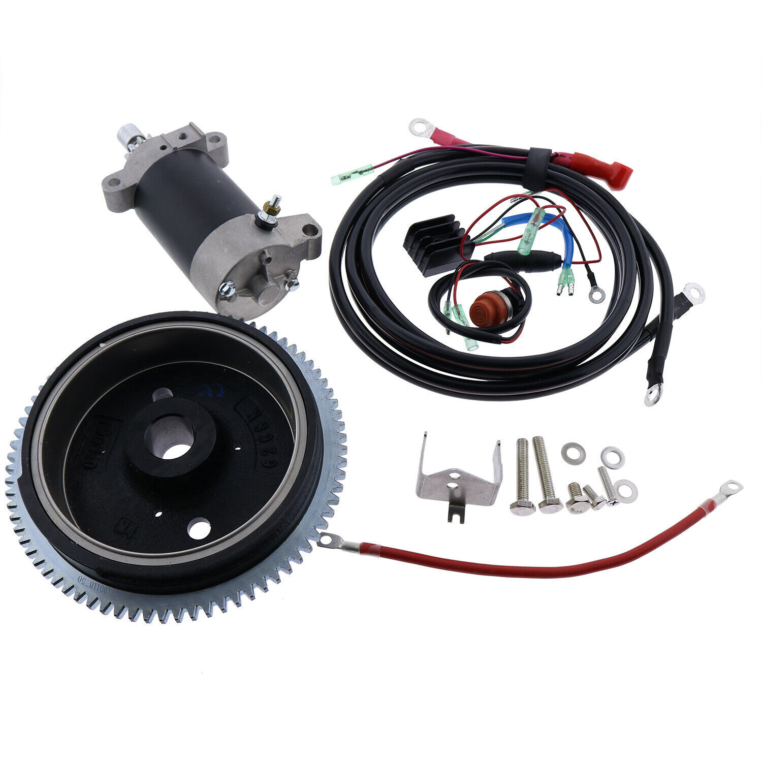 Kit de volante de inercia de motor de arranque eléctrico para fueraborda Yamaha 4 tiempos 25 HP F25SMHA