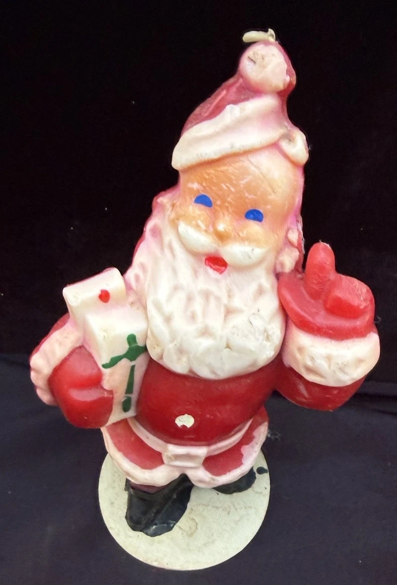 Vintage 1950’s Gurley Christmas Holiday Santa Candle Large 8" -S1 - product detail image 4