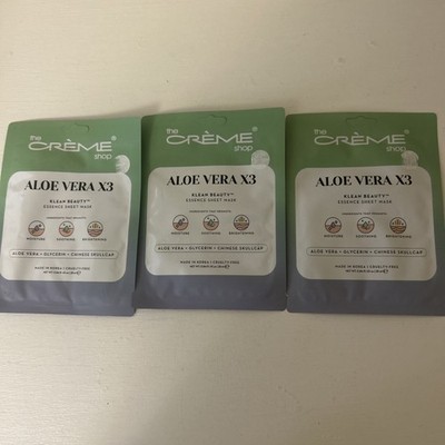 5 pack The Creme Shop The Cr?me Shop Klean Beauty Essence Sheet Mask, Aloe Vera