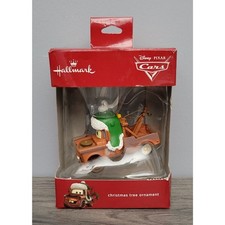 2016 Hallmark Disney Pixar Cars Christmas Tree Ornament Tow Mater Brown GN Hat