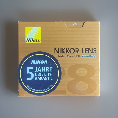 NEU & OVP - Nikon Nikkor Lens 28 mm F/2.8 Manual Focus Objektiv 906905