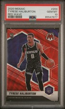 2020 Panini Mosaic Tyrese Haliburton #204 Red Wave PSA 10