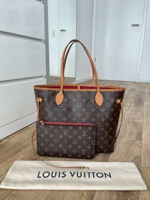 Org. Louis Vuitton Neverfull MM Monogram Cherry