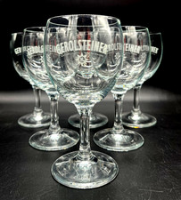 6 Gerolsteiner Stiel Glas Trinkglas Gläser Saftglas Saft Wasser Logo