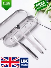 2 Pack Stainless Steel Tongue Scraper Cleaner Oral Hygiene Dental Care Fresh Bre