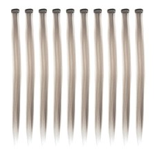 10 Pcs Hair Extensions Pieces Silk Hairpiece Clips Hair Accessories