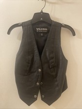Wilsons Black Leather Vest Size M from the 90s