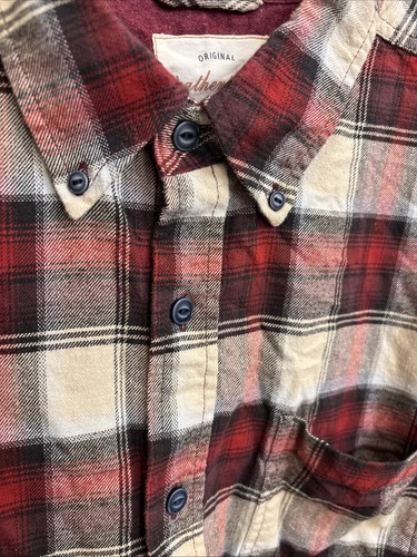 Camisa Impermeable Original Vintage Para Hombre XXL Borgoña Cuadros 100% Algodón Larga - Imagen 5 de 9