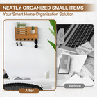 Lucundm Key Holder Wall Mount, Mail with Storage Drawer and 5 Key...