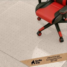 Office Chair Mat 36x48 Slip Resistant Carpet Floor Heavy Duty GORILLA GRIP Clear