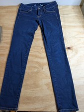 American Eagle Super Stretch Jegging Women's Jr Size 4 Dark Wash Skinny Straight