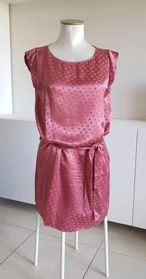 Robe plumetis vieux rose en soie, Les Petites - taille S - Photo 1/4