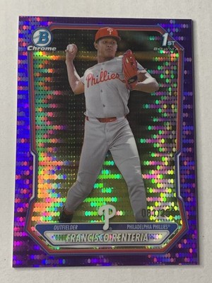 2026 Bowman Chrome Francisco Renteria 1st Purple Pulsar /250 #BCP-163 Phillies