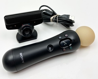 Sony PlayStation Move Motion Controller - Black (CECH-ZCM1U) w/ Camera