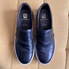 Bruno Magli Wimpy handgefertigte italienische Leder Sneaker schwarz