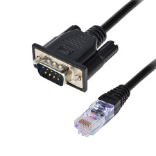 RJ45 to DB9, DB9 9-Pin Serial Port Male to RJ45 Female Cat5 Ethernet LAN Console