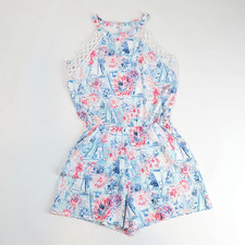 Lilly Pulitzer Lala Romper Sea to Shining Sea Sailboat Fireworks - Size XS - NWT